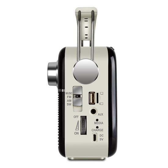 Беспроводная колонка SVEN SRP-500, FM/AM/SW Radio, разъем USB, microSD и SD карта, черная, 3 Вт, изображение 3