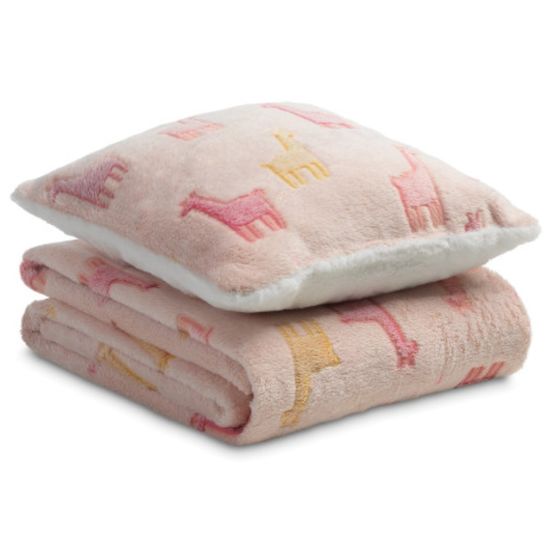 Set pentru copii DORMEO LAMAS Warm Hug, din cuvertura si perna, 130X190 cm