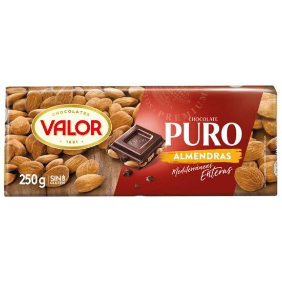 Шоколад VALOR темный, с миндалем, 250 гр