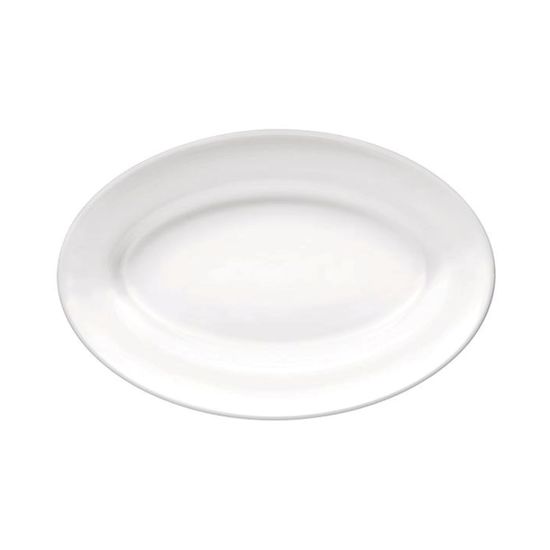 Platou oval BORMIOLI ROCCO Toledo, alb, opalglass, 30 х 22 cm
