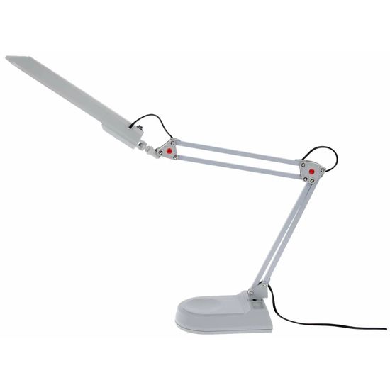 Лампа настольная VITO FLEX-69B, с лампочкой, белая, PL.G23, 1/6, изображение 3