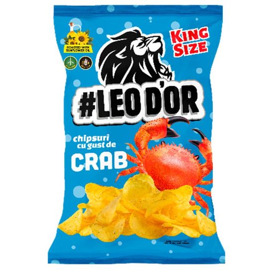 Chipsuri LEOD'OR, cu gust de crab, 185 g
