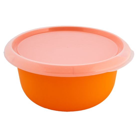 Миска кухонная ALEANA, с крышкой, светло-оранжевый, 3.75 л