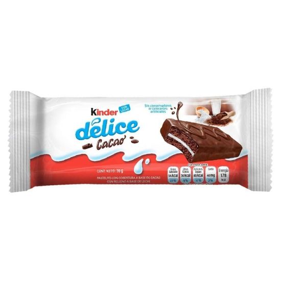 Пирожное KINDER Delice, какао с молочной начинкой, 39 гр