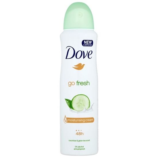 Antiperspirant-spray DOVE Deo Go Fresh, Castravete, 150 ml