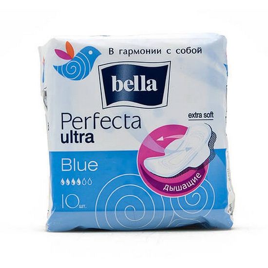 Прокладки гигиенические BELLA Perfecta Blue 4 капли 10 шт