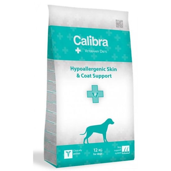 Hrana Calibra VD Dog Hypoallergenic Skin & Coat Support, uscata, 12kg