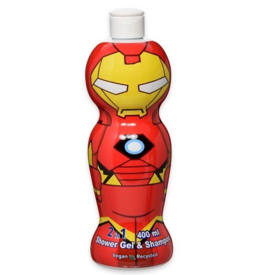 Gel de dus Iron Man, pentru copii, 2 in 1, 400 ml