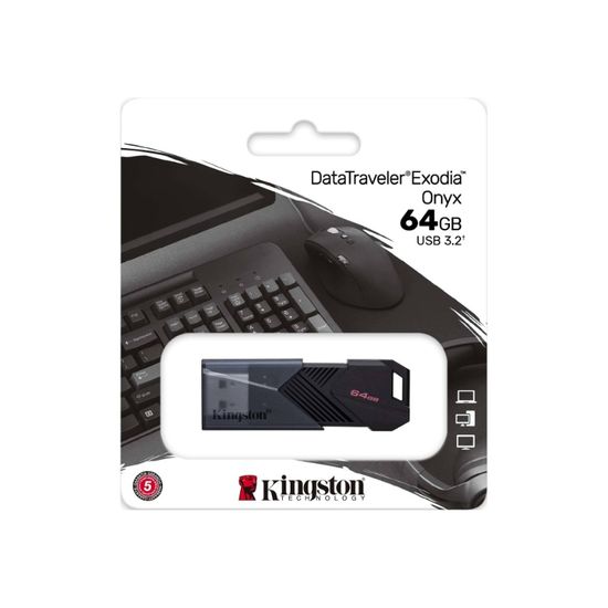 Card de memorie KINGSTON DataTraveler Exodia, USB3.2, negru, 64GB, 3 image