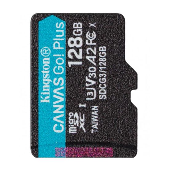 Карта памяти microSD KINGSTON Canvas Go! Plus, A2, UHS-I, U3, V30, 128GB