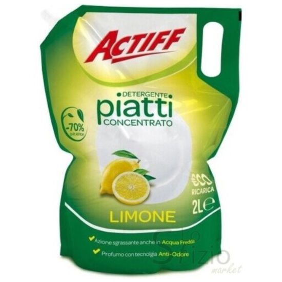 Концентрат средство для мытья посуды ACTIFF, лимон, запаска, 2 л