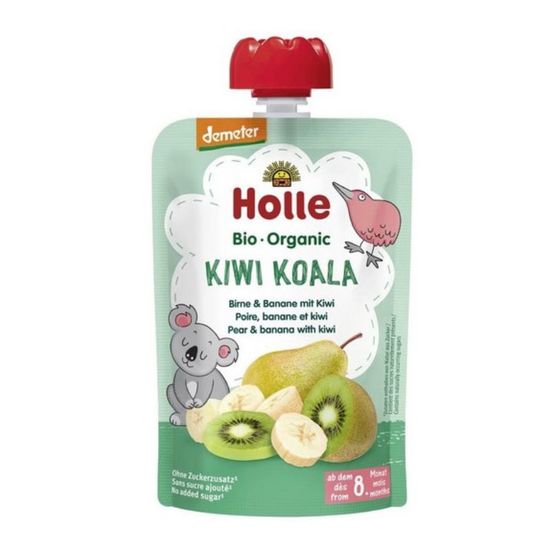 Пюре HOLLE Kiwi Koala груша, банан, киви, 8 мес+, 100г