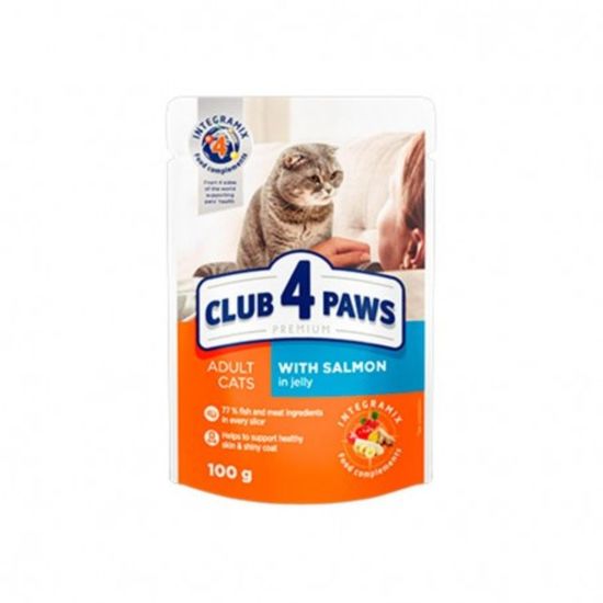 Hrana CLUB4PAWS, pentru pisici, cu somon, 100g