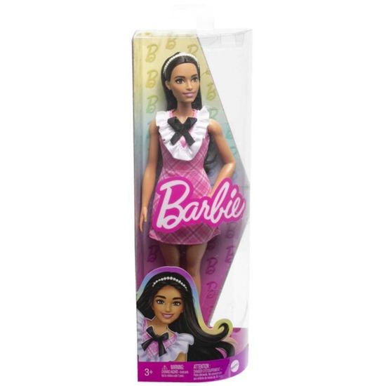 Кукла BARBIE, Модница брюнетка в клетчатом платье, изображение 5