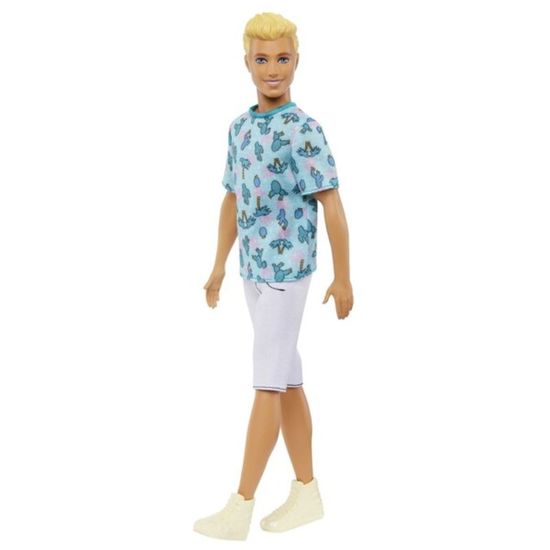 Кукла BARBIE Кен, Модник со светлыми волосами и футболкой с кактусами, изображение 3