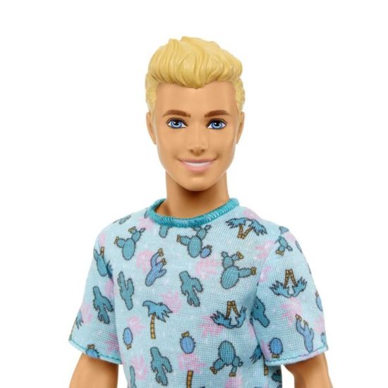 Кукла BARBIE Кен, Модник со светлыми волосами и футболкой с кактусами, изображение 4
