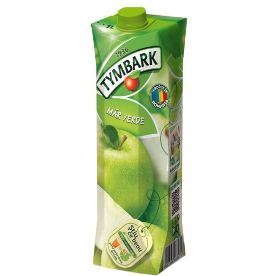 Сок TYMBARK, зеленые яблоки, с добавлением сахара, 1л
