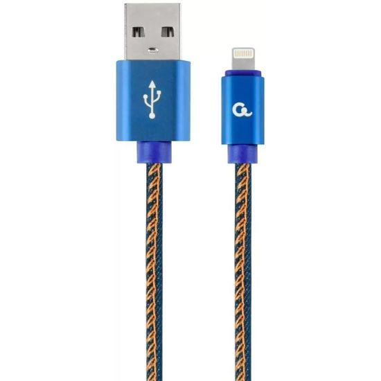 Cablu GEMBIRD USB2.0/8-pin (Lightning) Premium Jeans, 2m