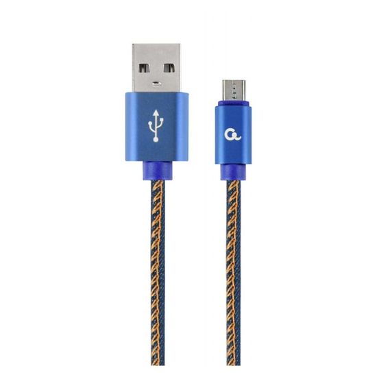 Cablu GEMBIRD USB2.0/Micro-USB Premium Jeans, 2m