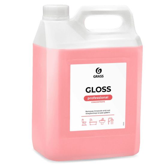 Концентрированное чистящее средство для поверхностей и сан узлов GRASS PROFESSIONAL Gloss Concentrate, 5.5 кг