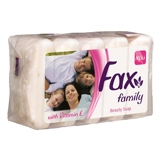Мыло туалетное FAX Happy Home, твердое, белое, с витамином Е, 0.3 кг