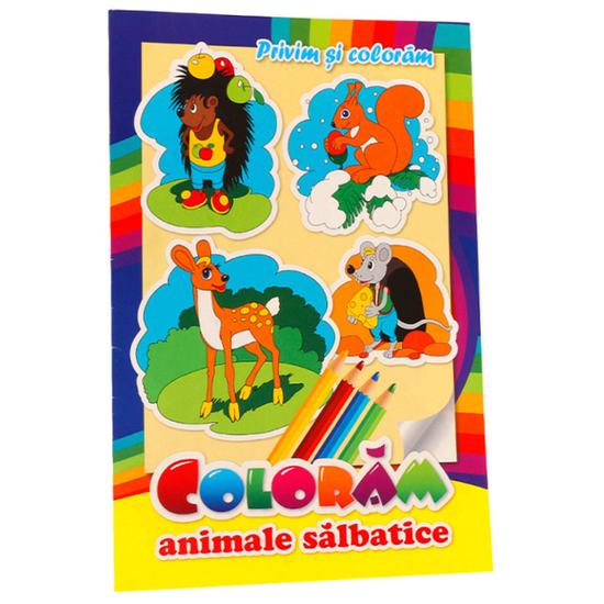 Privim si coloram. Animale salbatice