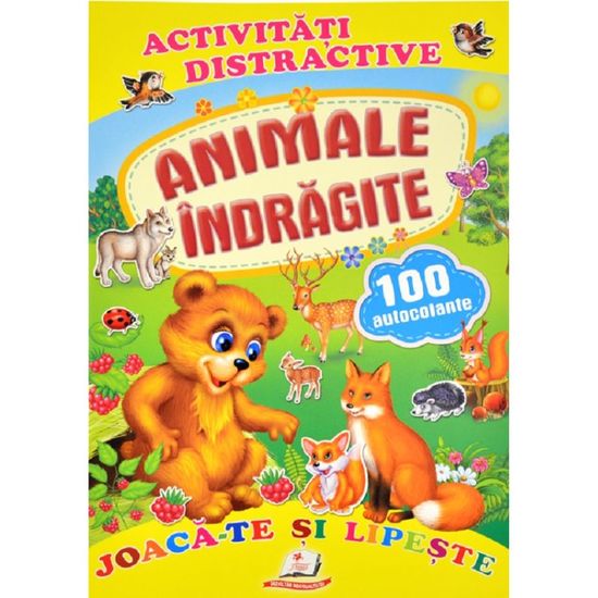 Activitati distractive. Animale indragite + 100 autocolante