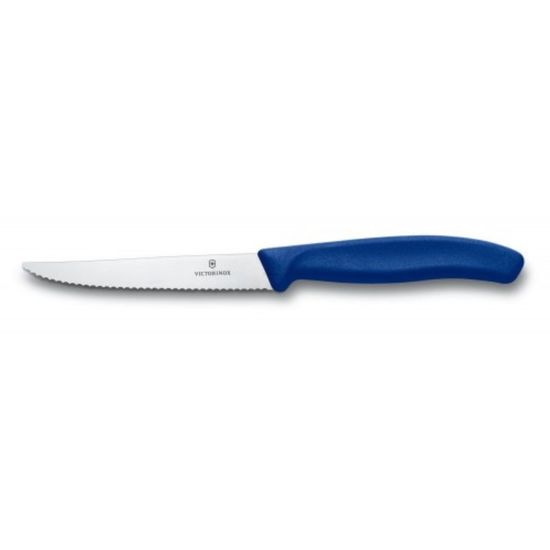 Cutit VICTORINOX Swiss Classic, steak, 11cm, wavy, blue, 6.7232.20