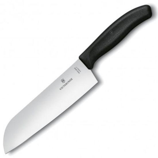 Нож VICTORINOX Swiss Classic, santoku, straight, black, blister, 17см, 6.8503.17B, изображение 2