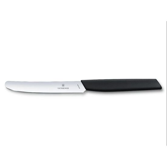 Нож VICTORINOX Swiss Modern, table, 11cm, straight, black, 6.9003.11
