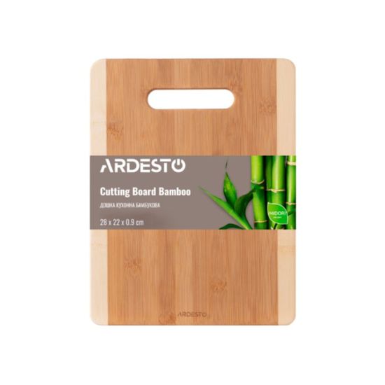 Tocator de bucatarie ARDESTO Midori, 28*22*0.9 сm, bambus, 2 image