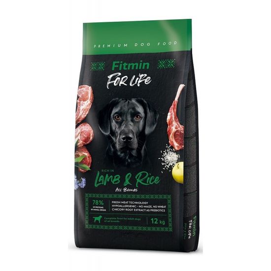 Корм сухой FITMIN Dog For Life Lamb & Rice 12 кг