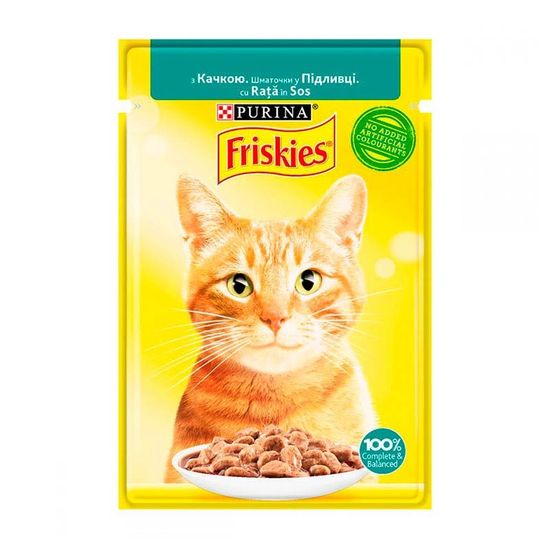 Hrana umeda pentru pisici FRISKIES Rata, 85g