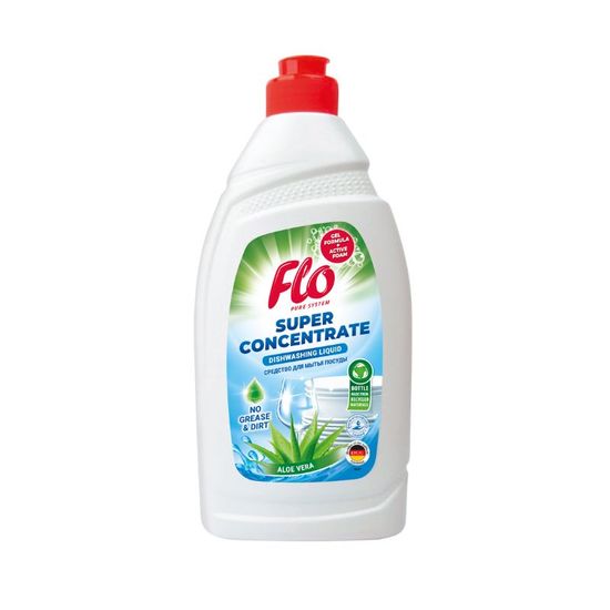 Detergent de vase FLO  Aloe Vera, superconcentrat, 500ml