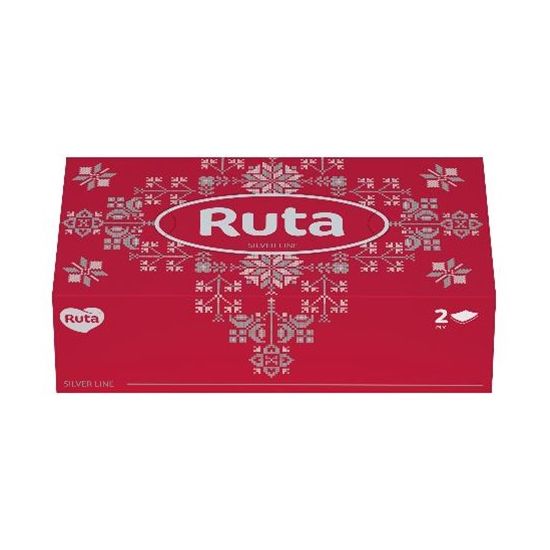 Салфетки в коробке RUTA 2 слоя косметические белые 150 шт, изображение 2