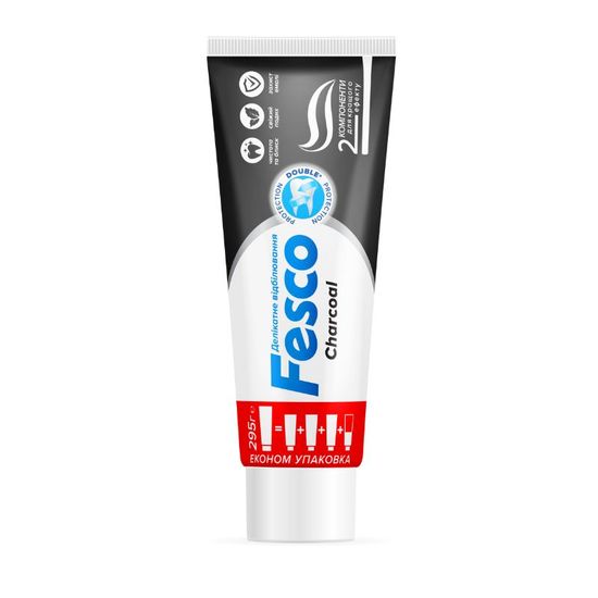 Зубная паста FESCO Charcoal,  295 гр