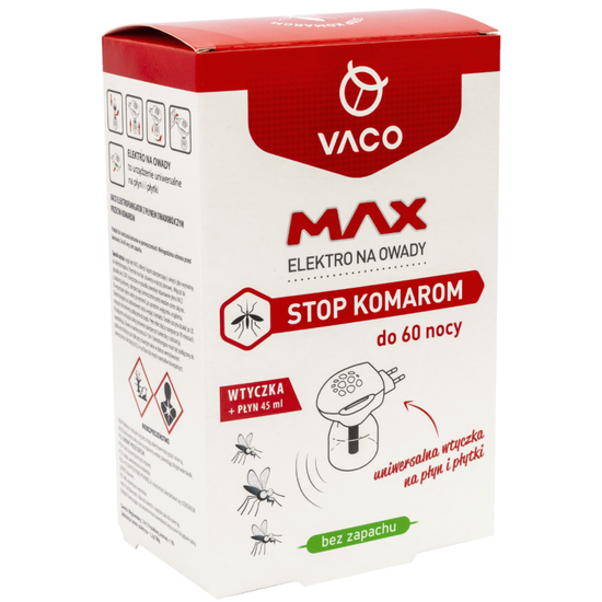 Fumigator electric cu repelent pentru tintari VACO MAX, 60 de nopti, 45 ml