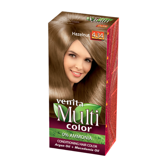 Vopsea pentru par VENITA MultiColor, hazelnut 4.34, 100 ml