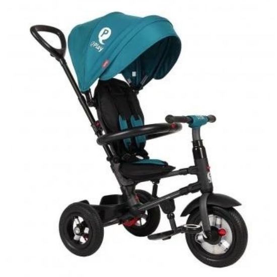 Bicicleta pentru copii QPLAY Rito Rubber Blue-Green, 2 image