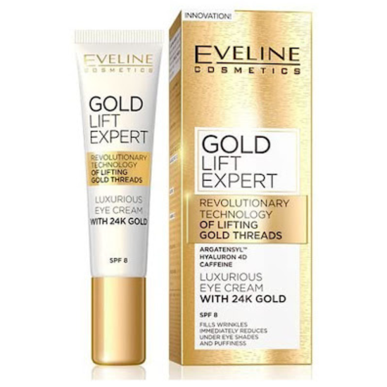 Crema pentru ochi EVELINE Gold Lift Expert, antirid, 15 ml