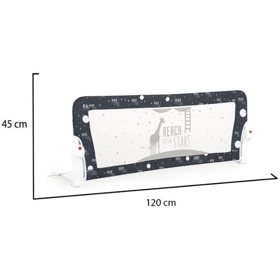 Bariera de siguranta pentru patut MONI Bed Rail Black,120 cm, 4 image