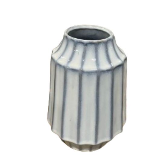 Vaza din ceramica in dungi VE208-1, 30 cm