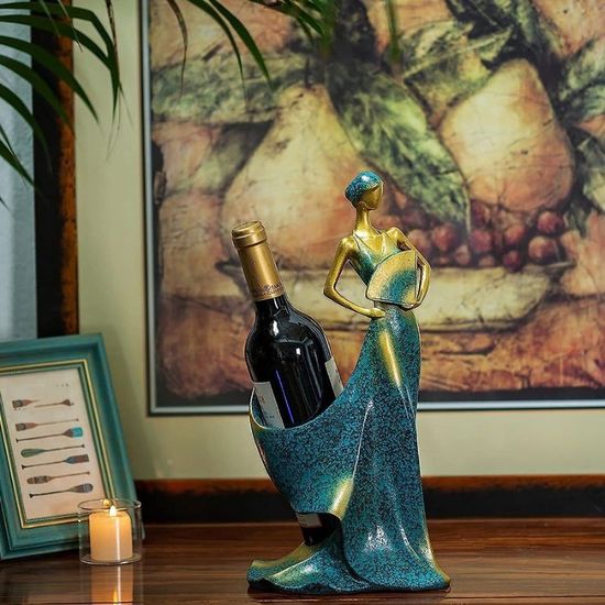 Фигурка-держатель для вина "Девушка" 36 см, керамика, изображение 2
