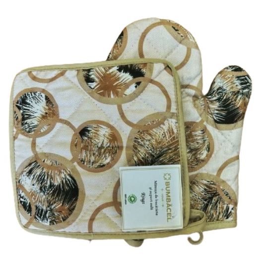 Перчатка и прихватка BUMBACEL Rings, 26x18/20x20 см