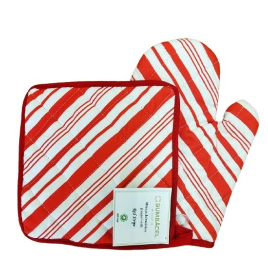 Перчатка и прихватка BUMBACEL Red Stripe, 26x18/20x20 см