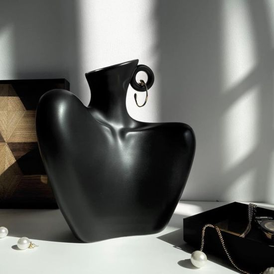 Vaza "Umeri neagra" 21 cm, ceramica, 2 image