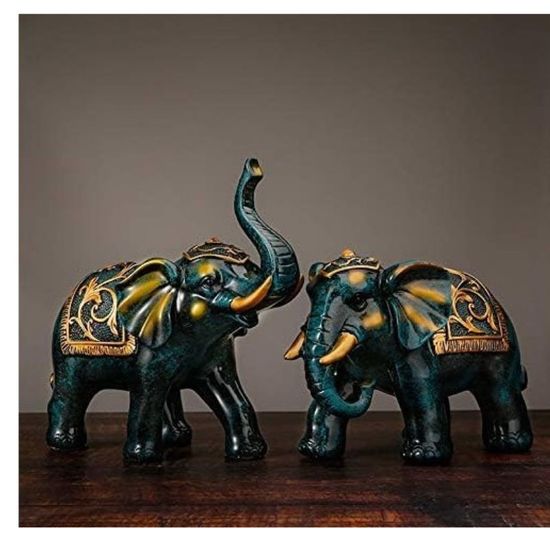 Figurina "Elefanti indieni" 23 cm, ceramica, 2 buc., 2 image