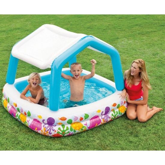 Детский надувной бассейн INTEX с навесом, 295 л, 2+, 157 x 157 x 122 см, изображение 3