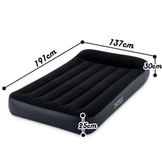 Saltea gonflabila INTEX Velur Classic, 137 x 191 x 25 cm, cu tetiera, pana la 272 kg, 2 image