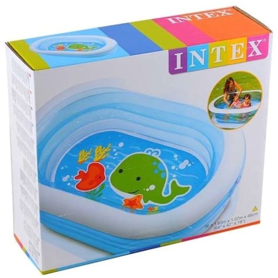 Детский надувной бассейн INTEX Морские друзья, 163 x 107 x 46 см, 230 Л, 3+, изображение 4
